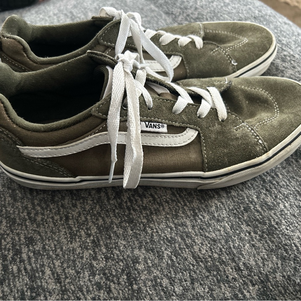 Vans Old Skool Olive Green Suede‎ 500714 Sneakers Youth Size 7